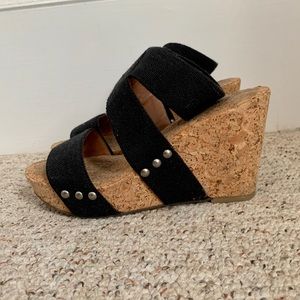 Lucky Brand Cork Wedge Sandals